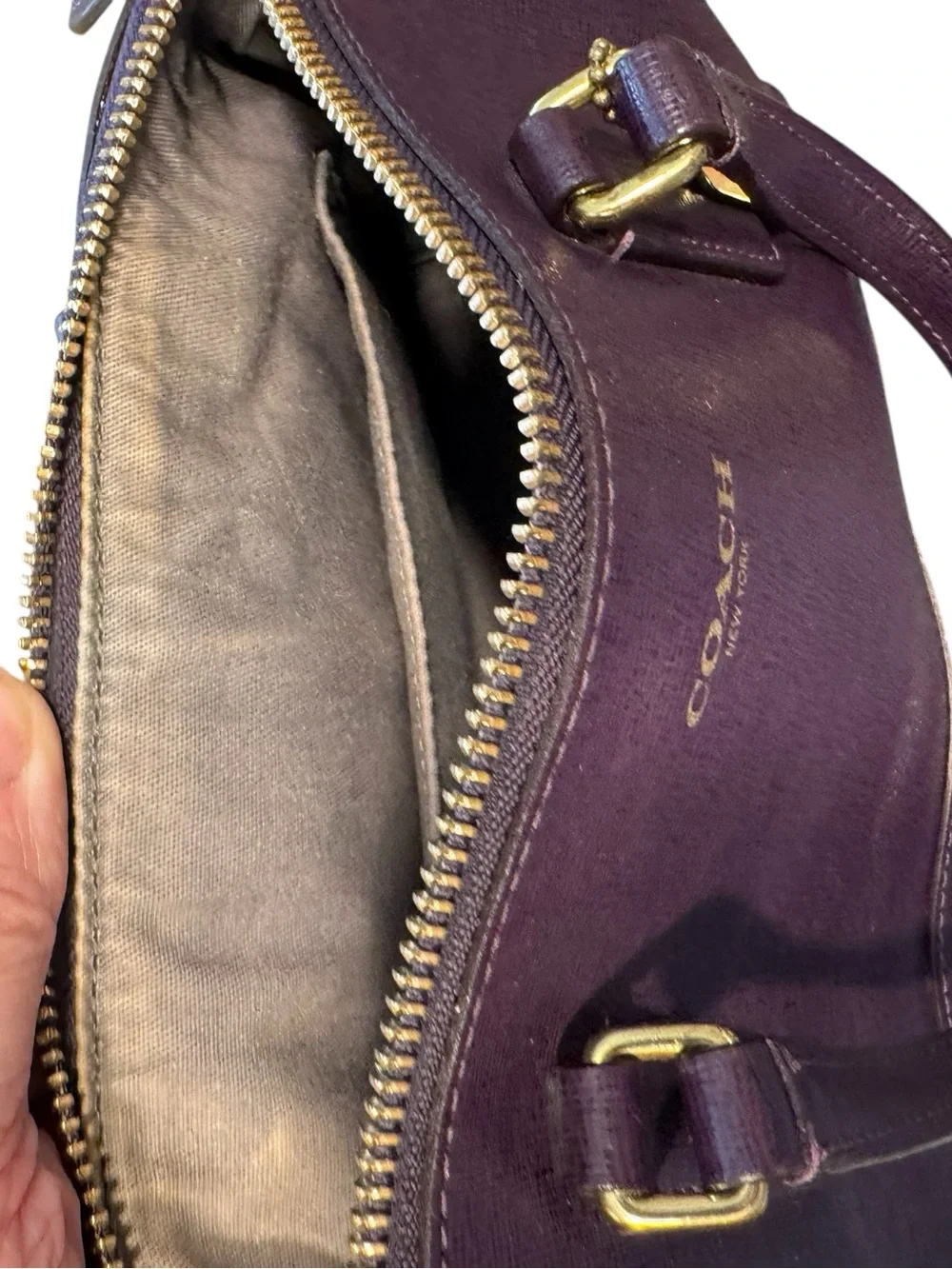 Coach Mini Zip Satchel with COA